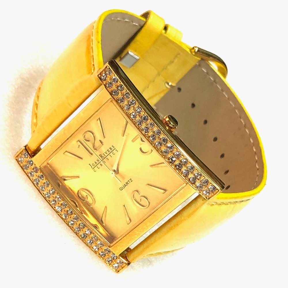Joan Rivers Crystal Classic Tank Watch